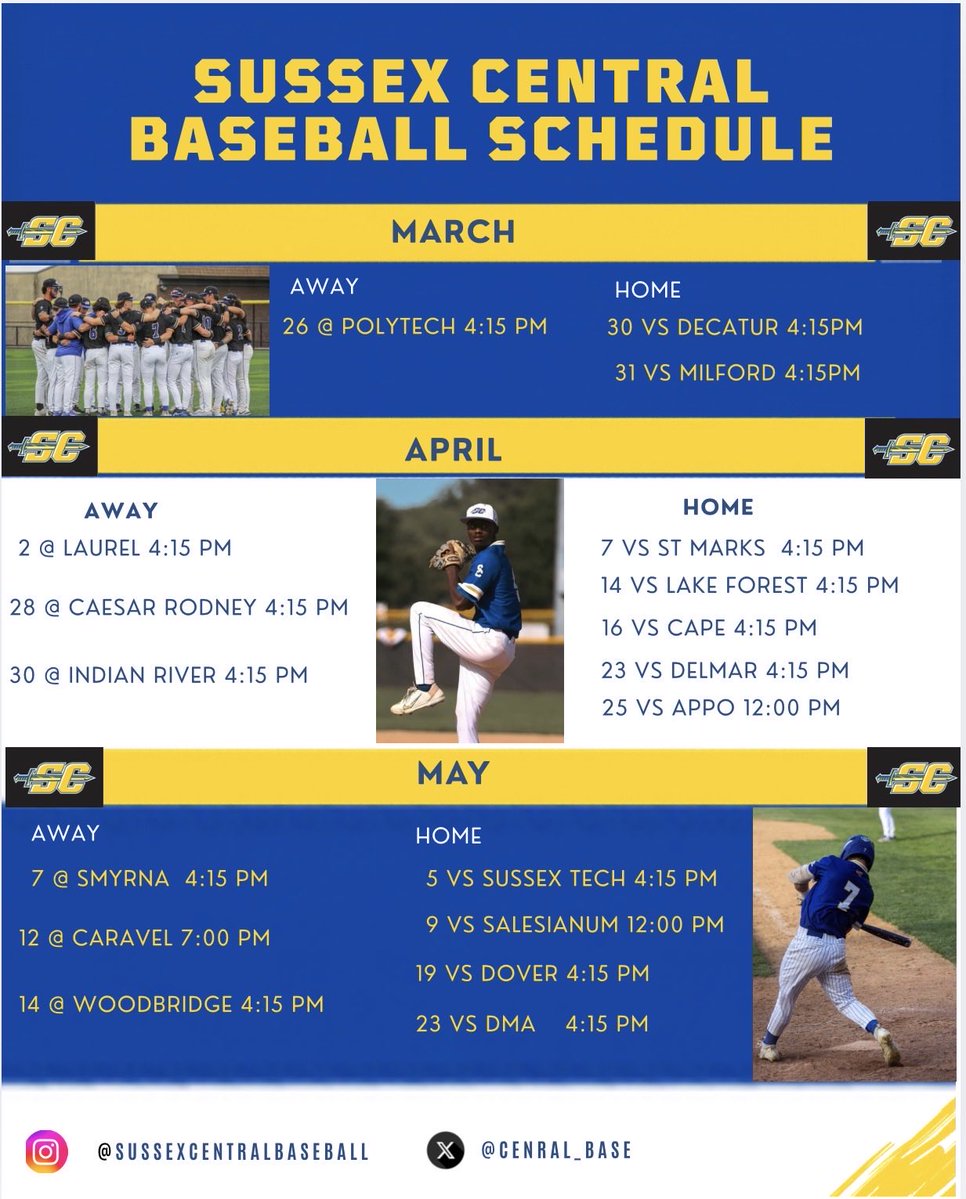 Sussex Central Baseball tweet media
