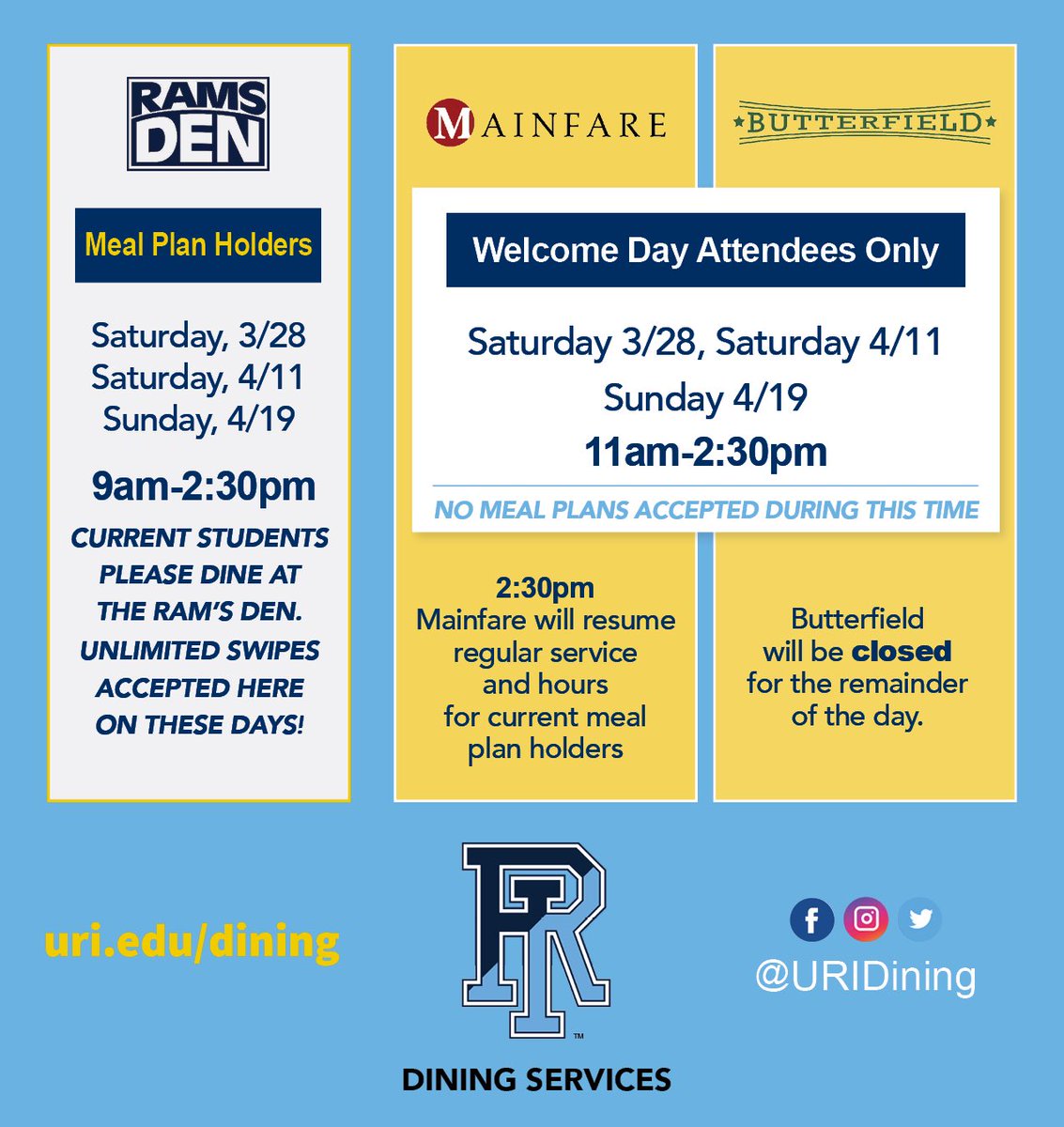 URI Dining tweet media