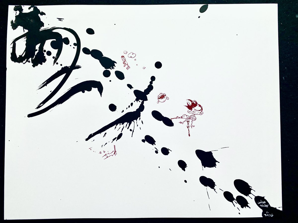 AdamArcherArt's tweet photo. all of the abstract ink paint doodles Ive completed so far. Been working on these off and on the last several months. I think only 3 of them are in my. Just a joy to create. I'll try and start another in the next week or so.π€β€οΈπ₯ #AbstractArt #AbstractInk #AbstractCalligraphy https://t.co/jovVbdZXwZ