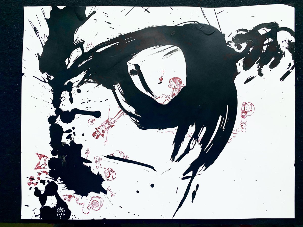 AdamArcherArt's tweet photo. all of the abstract ink paint doodles Ive completed so far. Been working on these off and on the last several months. I think only 3 of them are in my. Just a joy to create. I'll try and start another in the next week or so.π€β€οΈπ₯ #AbstractArt #AbstractInk #AbstractCalligraphy https://t.co/jovVbdZXwZ