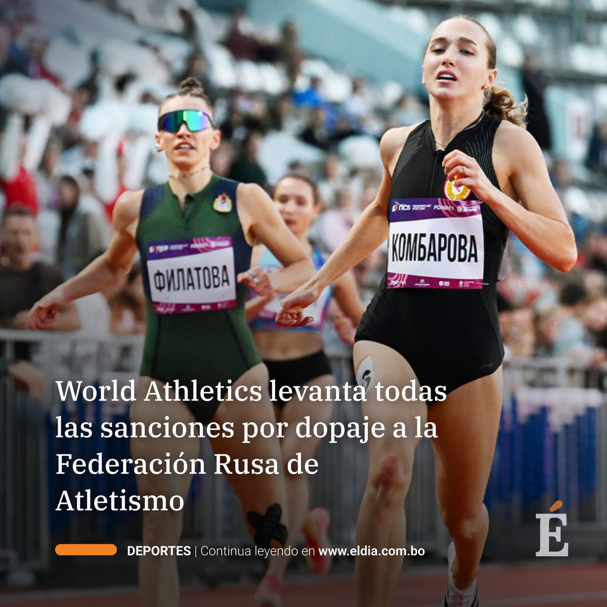 eldiabolivia's tweet photo. Consejo de World Athletics decidió levantar todas las sanciones relacionadas con el dopaje impuestas a la Federación Rusa de Atletismo
https://t.co/QsurZ7k0KF

#MijaílDegtiariov #Deporte #Conductas
#ElDíaBolivia https://t.co/vjAfP3pU0W