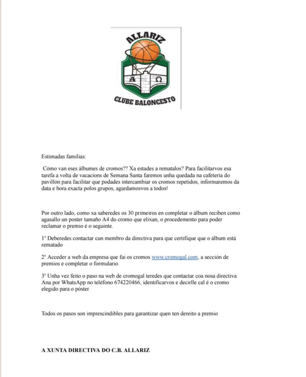 Clube Baloncesto Allariz tweet media