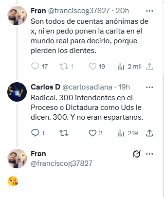 Iba a perder los dientes pero me bloqueó? Radical.