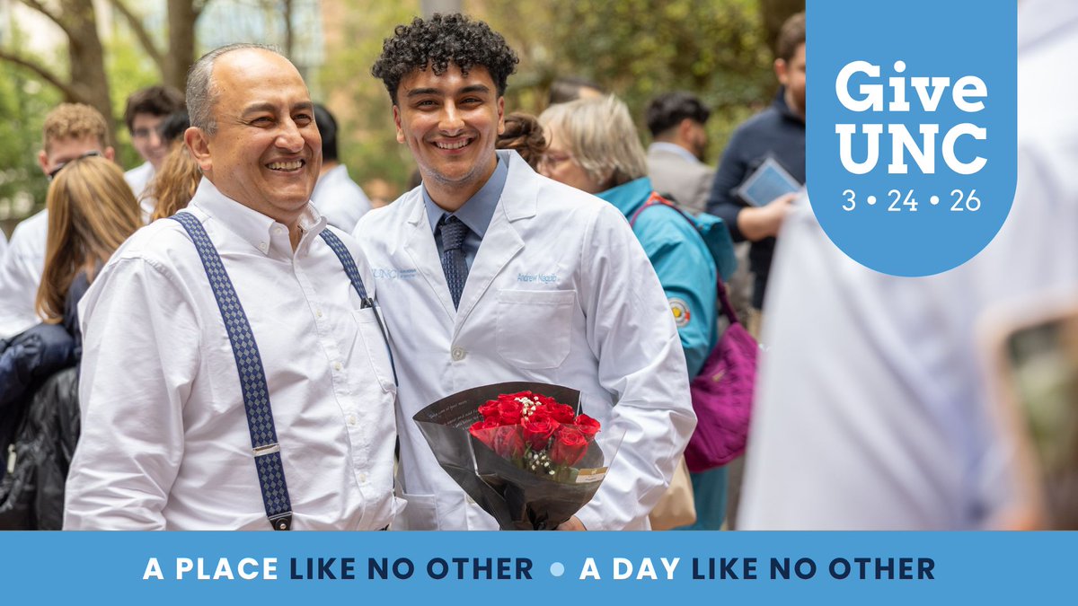 UNCDentistry's tweet photo. This #GiveUNC, support future generations of oral health providers by sponsoring a white coat for a D1 student.

Sponsoring a coat goes beyond covering the costs of the coat and ceremony. It shows your support and belief in our students. 

Visit: https://t.co/CB7d3qyYTD https://t.co/cqIKgrjnTQ