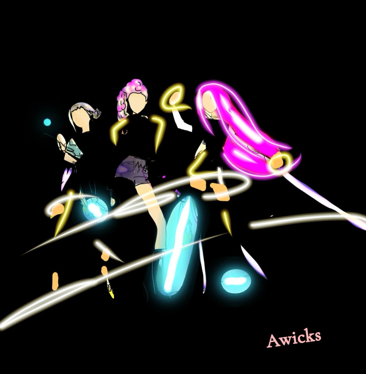 Wicks_amanda_'s tweet photo. Made this on procreate today still learning having fun. Enjoy. #procreate @Netflix_CA @netflix #kpop @arden_cho #huntr/x https://t.co/CHbtt4h9L9