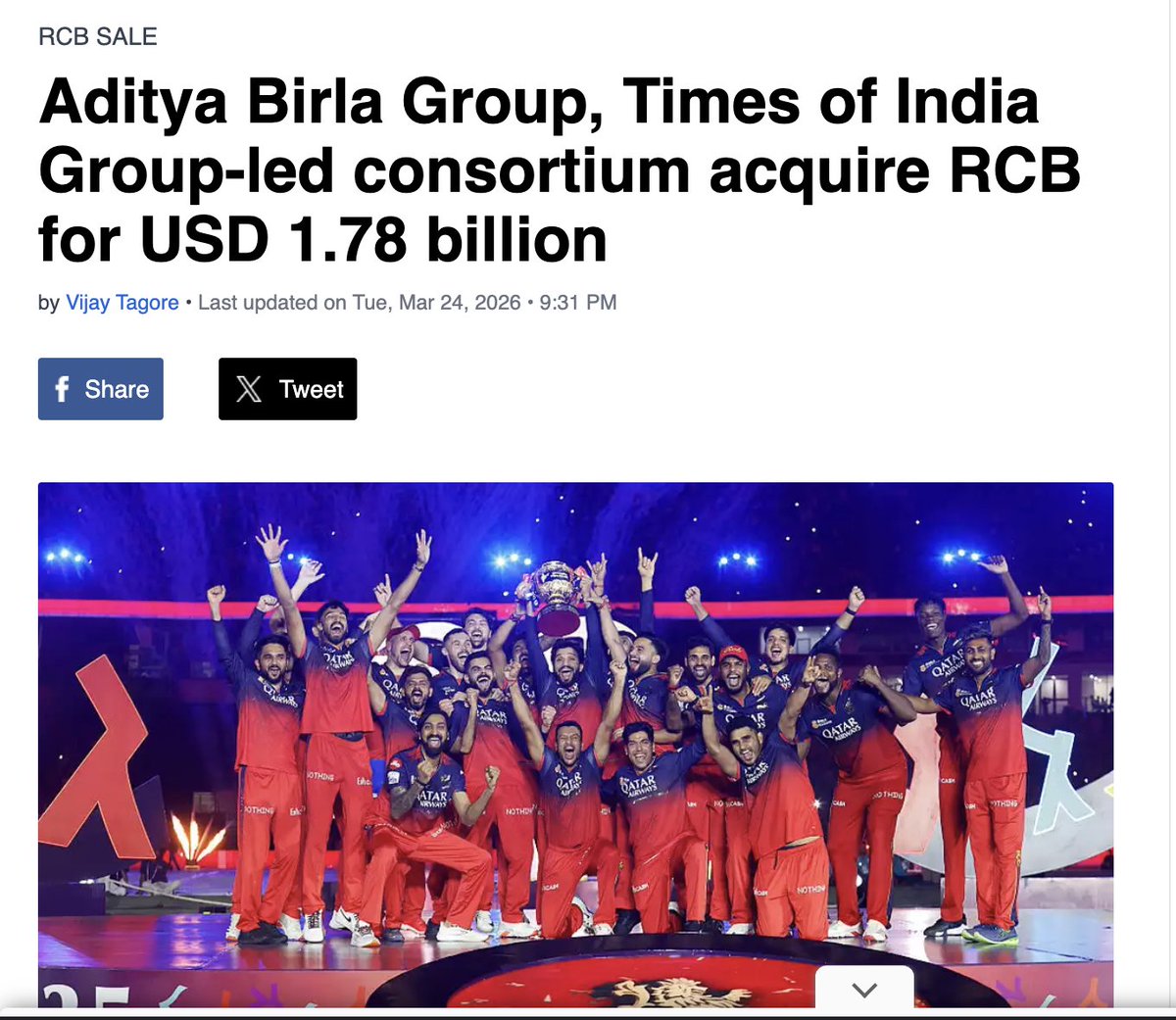rabindr718's tweet photo. Now, new Team with Same name #RCB #ViratKohli #IPL2026 https://t.co/I5EvLDwv5U