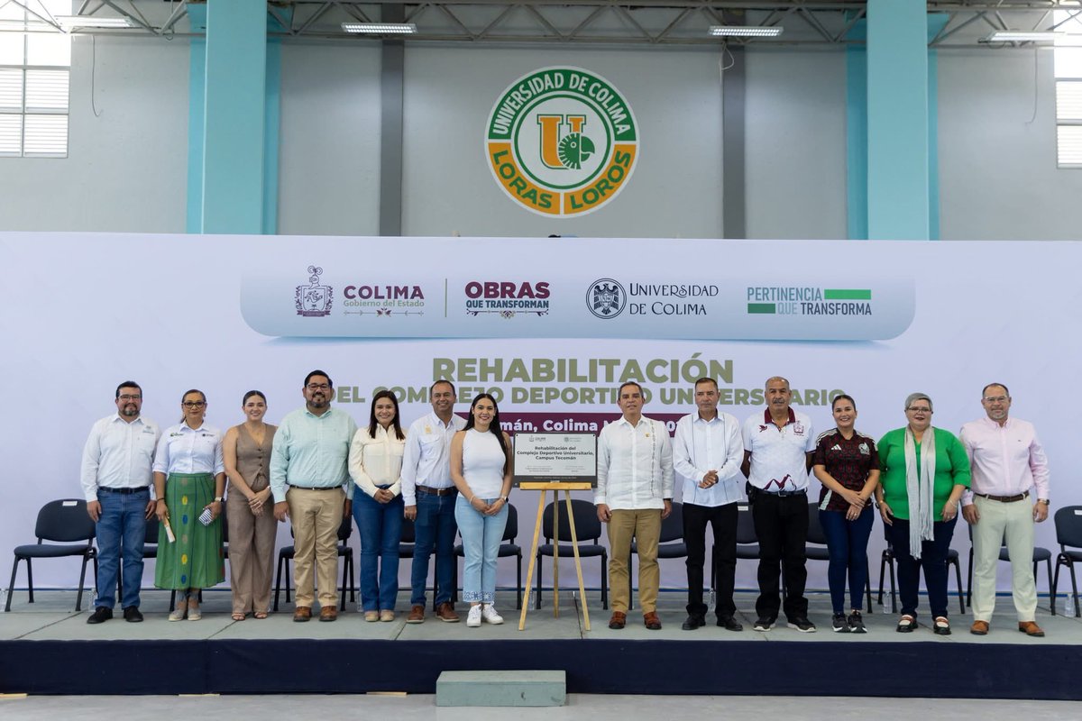 indira_vizcaino's tweet photo. ¡Entregamos una más de nuestras #ObrasQueTransforman! ⛹🏻‍♀️ El Complejo Deportivo de la Universidad de Colima, campus Tecomán, quedó totalmente rehabilitado y listo para fortalecer el desarrollo integral de nuestras y nuestros jóvenes, y ofrecer mejores espacios a las y los habitantes del municipio.

Este proyecto fue posible gracias al trabajo en equipo con nuestra máxima casa de estudios, sumando esfuerzos para generar oportunidades a través del deporte. Porque al crear y recuperar espacios de recreación, fomentamos la sana convivencia y avanzamos hacia una cultura de paz que beneficia a todas y todos.