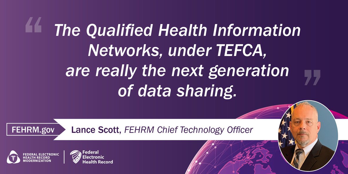 #ICYMI - Lance Scott, #FEHRM Chief Technology Officer recently spoke about #QHINs, the next generation of data sharing. Learn more about the FEHRM’s work at fehrm.gov.