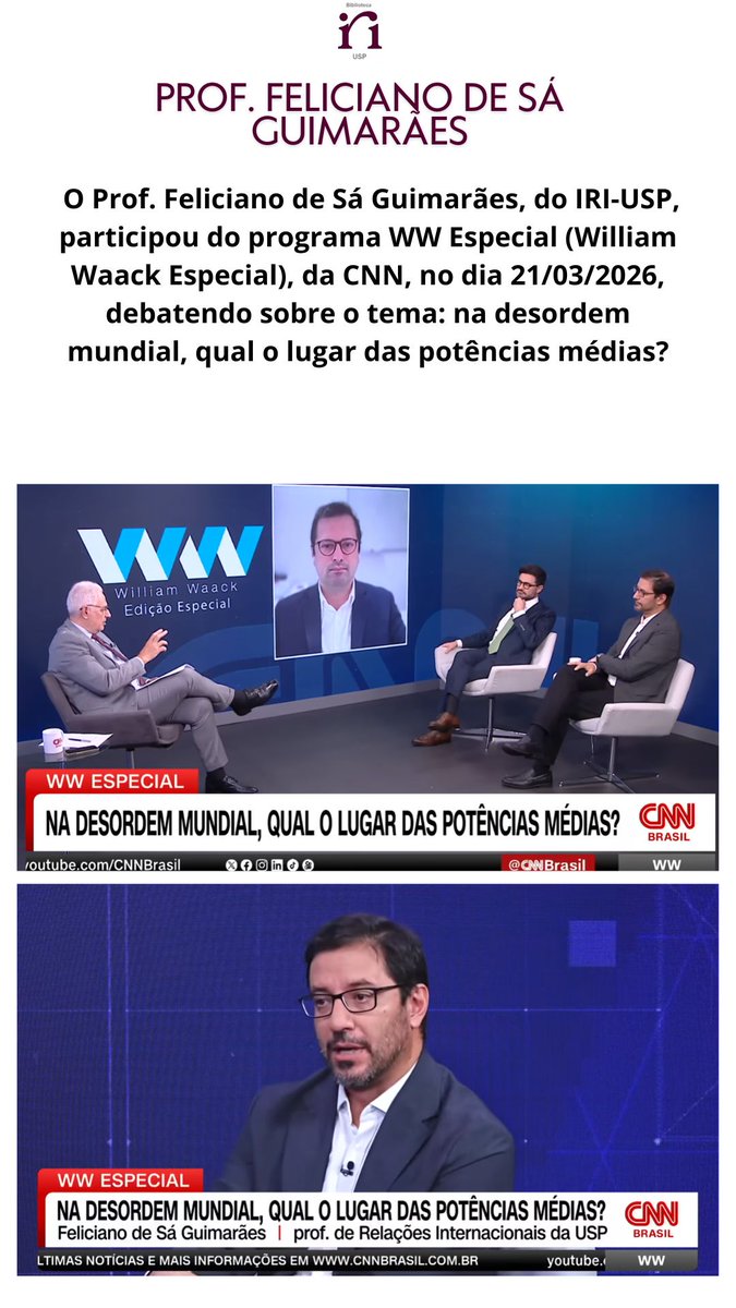 Link para acesso à entrevista - youtube.com/watch?v=GZchmO…