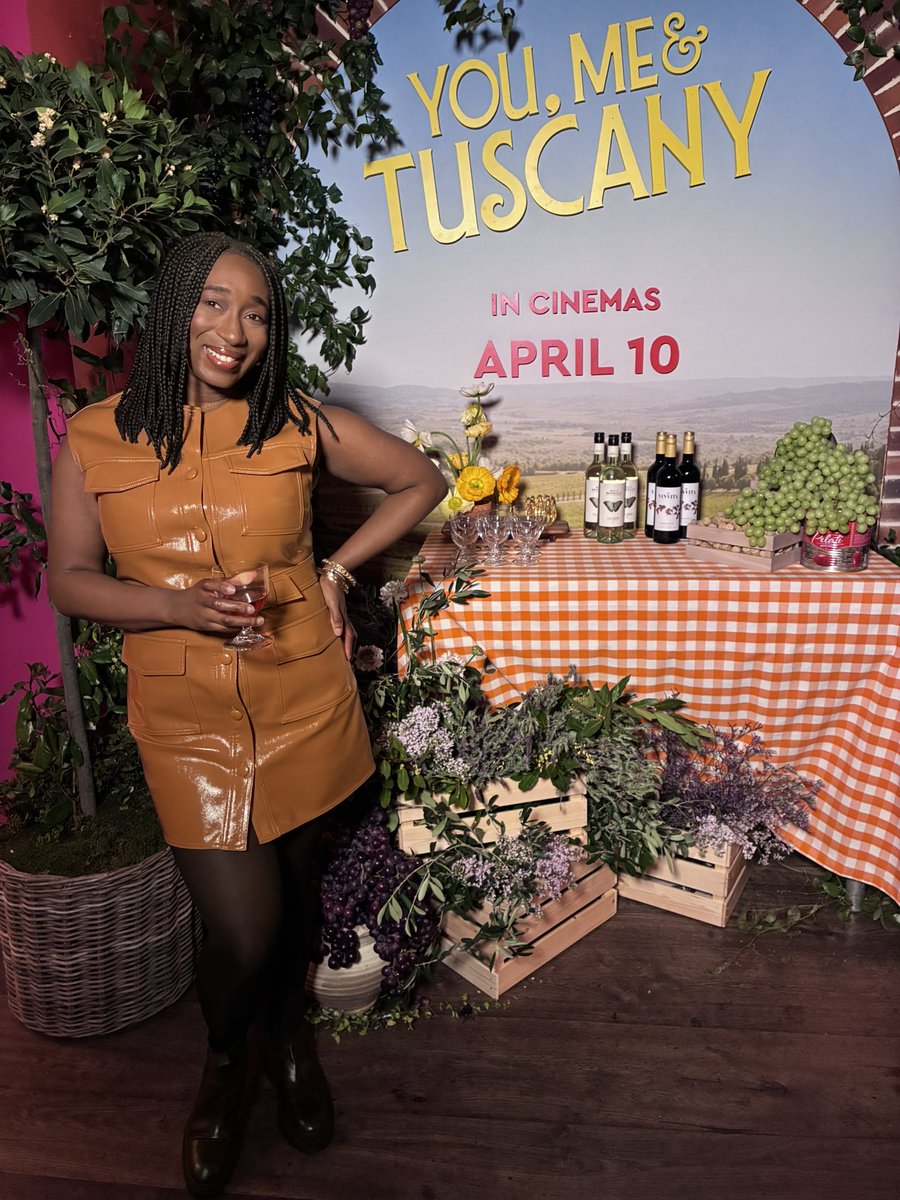 EBeatsldn's tweet photo. An absolutely great time at the London Premiere Screening of #YouMeAndTuscany  

Loved the interactive food + wine concepts we experienced before we got to laugh &amp; enjoy this funny, witty &amp; beautiful love story!
🍷👩🏾‍🍳

#TuscanyTuesday   #RegeJeanPage #HalleBailey #WillPacker https://t.co/y434x6fjaZ