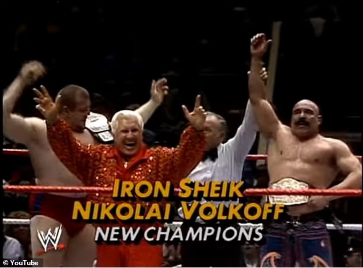 kelleyedj's tweet photo. @EvanandTikiWFAN @EvanRobertsWFAN @TikiBarber @Alsboringtweets Nikolai Volkoff &amp; the Iron Sheik https://t.co/PdDCNYJCme