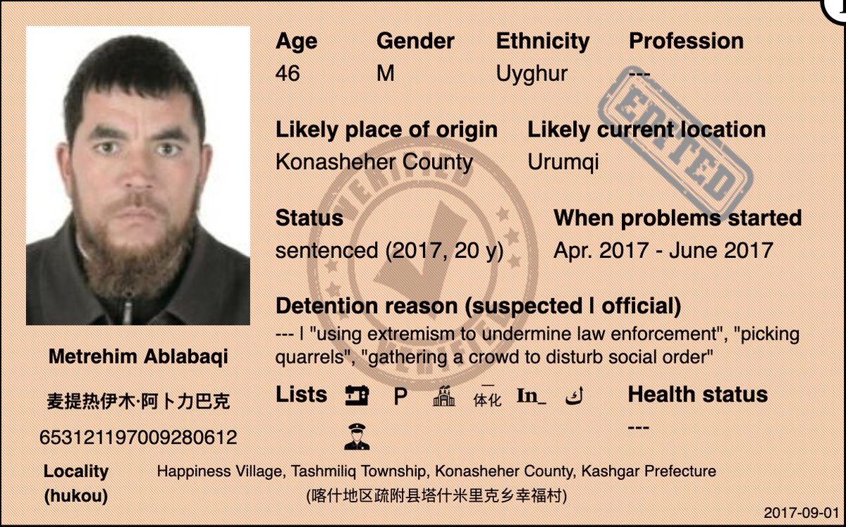 Xinjiang Victims Database tweet media