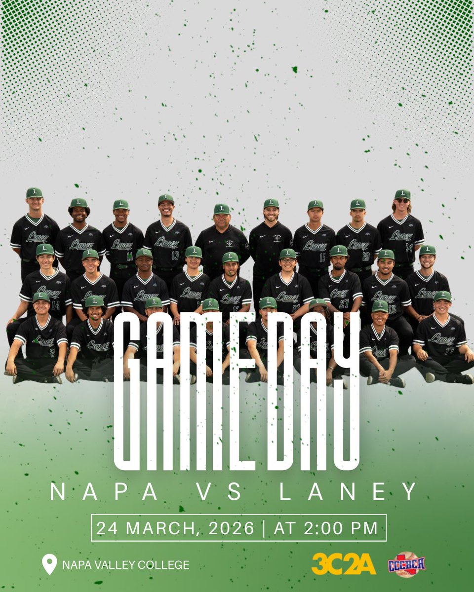 LaneyBall's tweet photo. ⚾️Game Day
🆚Napa Valley College
⌚️2:00pm
🏟️Storm Field, Napa Valley College
📊https://t.co/W2H0HH1GWq
@caljcbaseball @3C2Asports #3C2Abaseball #collegebaseball #jcbaseball #cccbca #laneycollege #oakland #oaklandbaseball @Laney_College @PeraltaColleges @peraltacitizen https://t.co/XyOtswGMnT