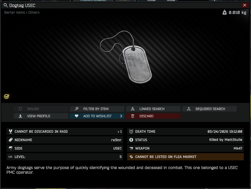 RealJarno's tweet photo. @re3mr found your dogtag in PvE 🍻. Is that you? https://t.co/rYA7MayCZy