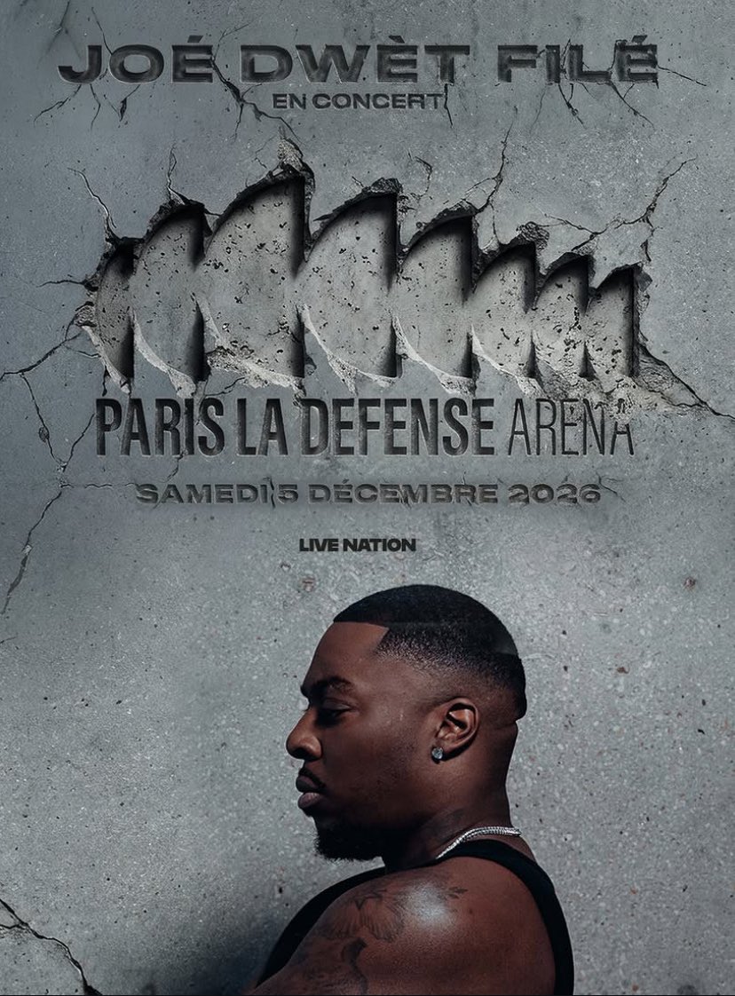 JOÉ DWÈT FILÉ annonce une date de concert à La Défense Arena en décembre 2026 ! 

Ouverture de la billetterie ce jeudi

🗓️5 DÉCEMBRE 2026