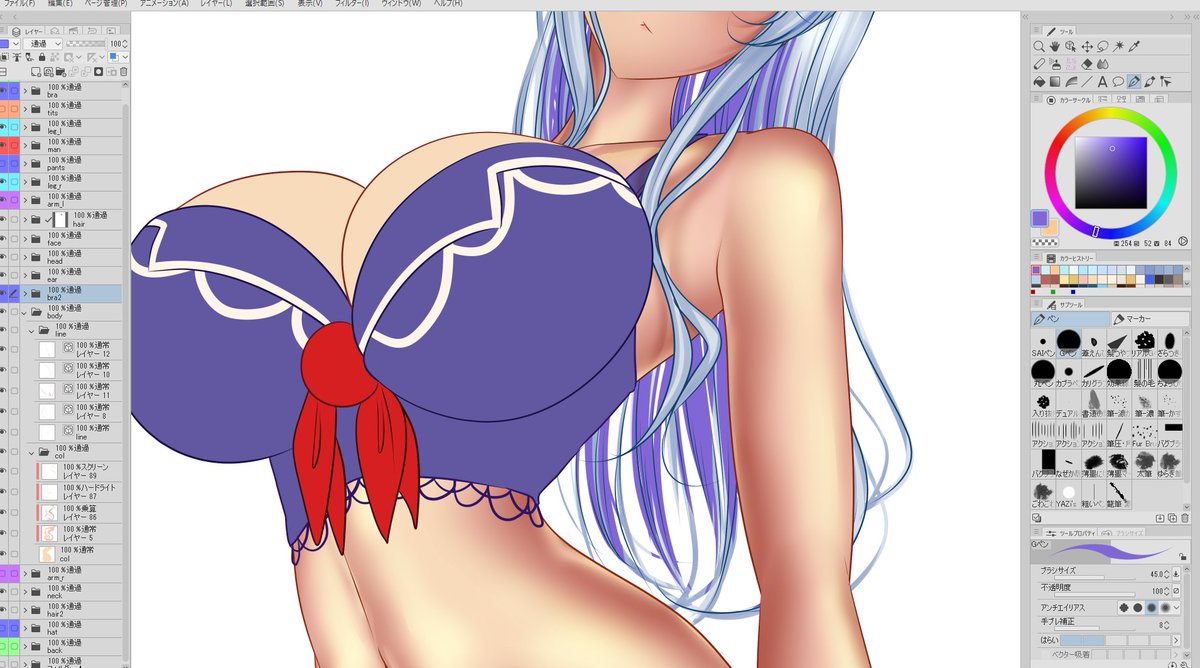 けーね先生塗ってます 