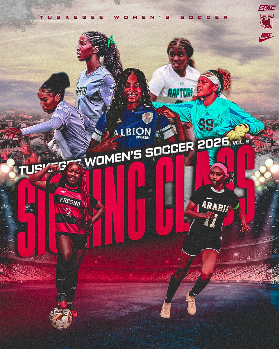 SkegeeWSOC's tweet photo. Another historic step for Tuskegee Women’s Soccer 🐯⚽��
Head coach Emanuel Stephens continues to build the foundation, announcing the second group of signees set to join the inaugural Golden Tiger squad.
#SkegeeWSOC l #MyTUAthletics l #2026SigningClass https://t.co/wSO8ldxOh5