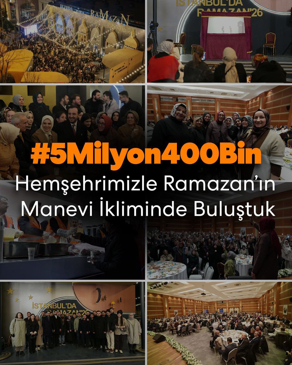 Ramazan’ın ruhunu birlikte yaşadık.

#5Milyon400Bin kişilik büyük buluşma…