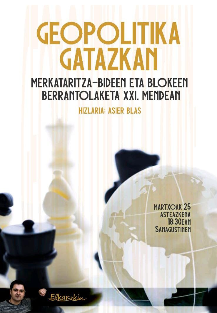 ElkarEkin's tweet photo. Geopolitikari begira jarriko gara bihar arratsaldean, @AxiBM lagun dugula. https://t.co/jHoPIVgqIw