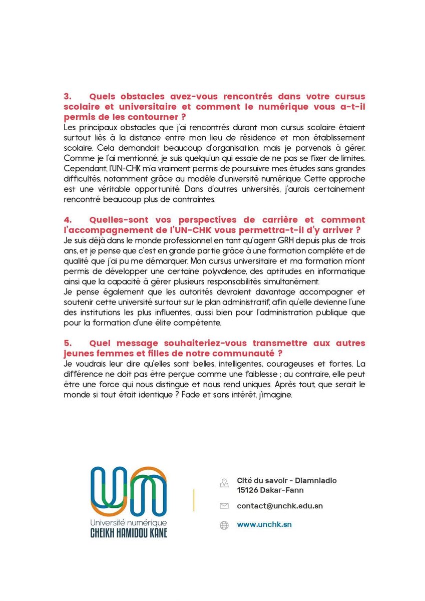 Université numérique Cheikh Hamidou KANE (UN-CHK) tweet media