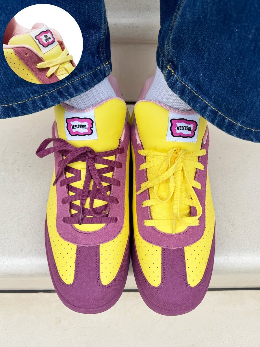 Ovrnundr's tweet image. Unreleased Reebok ICECREAM Board Flip “Banana Split” 🍌🍦🛹 

Only 40 PAIRS of these were made as a promo run ahead of ComplexCon and the Don Toliver preorder version that dropped in November

The difference is this pair features the classic Ice Cream' branding on the tongue tag,
