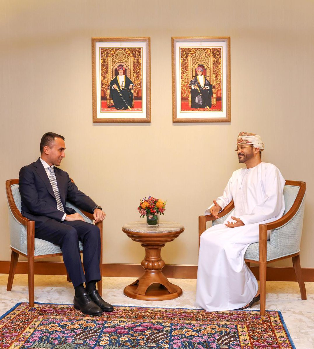 Glad to meet EU Special Representative <a href="/EUSR_Gulf/">Luigi Di Maio</a> Luigi Di Maio today. I shared Oman’s acute concern to bring peace to the region. Any reasonable assessment of the facts leads to the clear conclusion that the United States and Iran have a strong shared interest in ending this war