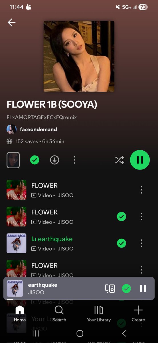 Fumundache74611's tweet photo. @jisooxspotify #FLOWERto1B https://t.co/9l43DC2DxU
