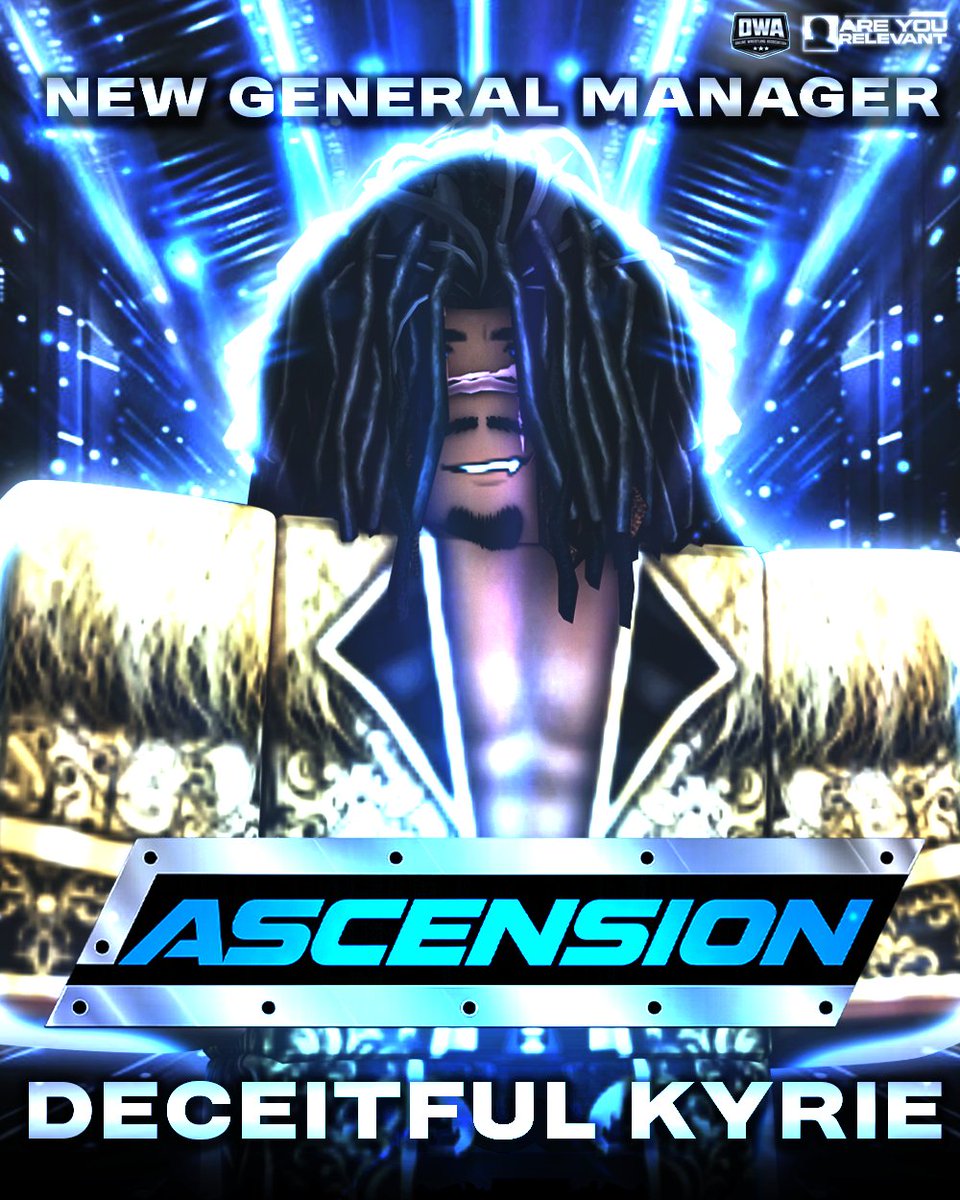 OWAonRBLX's tweet photo. 🚨| BREAKING NEWS.
The Board of Directors have made their decision. 
A new era of OWA Ascension starts now.

If you know him, then you know exactly what he brings. Experience, confidence, and no hesitation making big moves.  

Your new General Manager, Deceitful Kyrie. https://t.co/kAW8TXkl6d