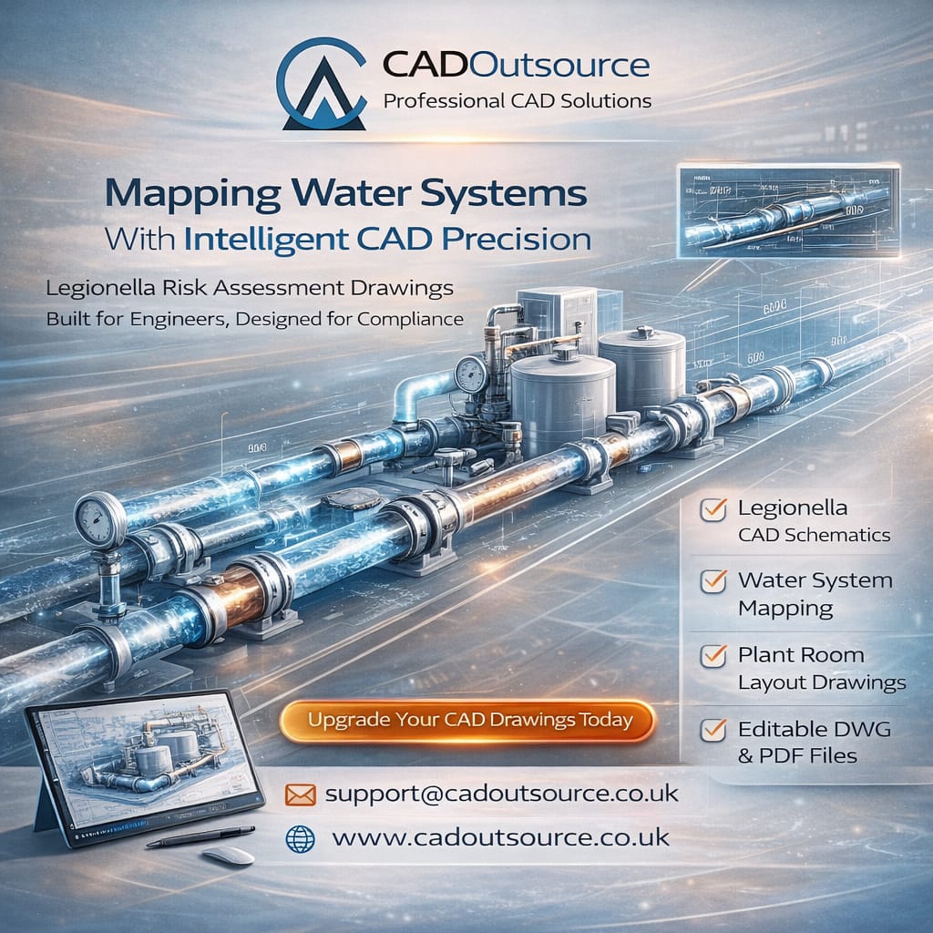 cadoutsourceltd's tweet image. Smart Legionella CAD drawings for clear, professional reports 💧
Accurate water system layouts, plant room schematics &amp;amp; compliance-ready designs.

📧 support@cadoutsource.co.uk
🌐 cadoutsource.co.uk

#LegionellaRiskAssessment #CADServices #WaterSystemCAD #EngineeringCAD