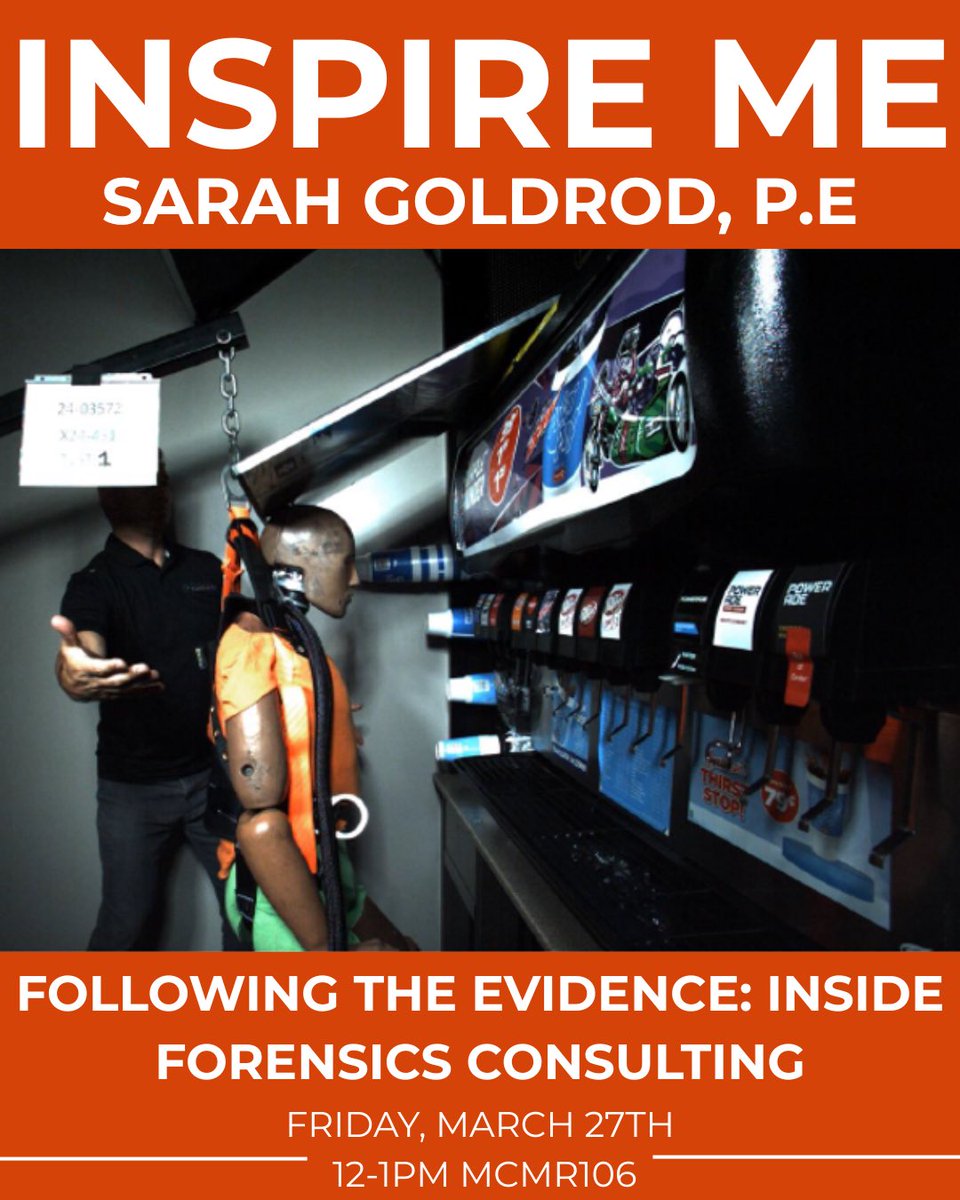 BoiseStateMBE's tweet photo. InspireME Seminar Series: Sarah Goldrod 🚨

Join us for a deep dive into forensic engineering with Sarah Goldrod, P.E. from Paragon Forensics.

📅 Friday, March 27th
⏰ 12:00 PM – 1:00 PM
📍 MCMR 106 https://t.co/nm6fzKTiTE