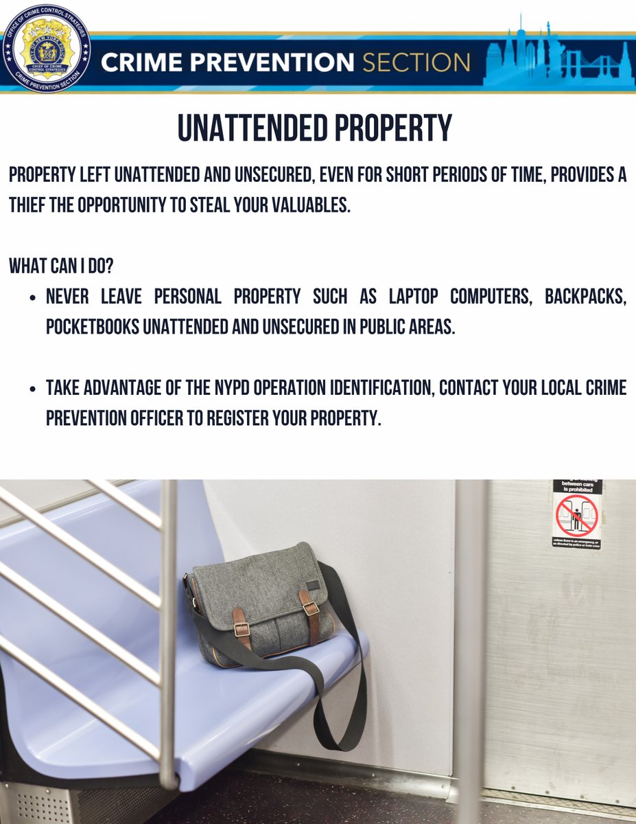 NYPD101Pct's tweet image. The 101 Precinct reminds everyone to stay alert while waiting for or riding on buses and trains: secure belongings, stay alert, stand back from platform edge, and report any suspicious activity to transit personnel or call 911 immediately. 

#TransitSafety #CrimePrevention #NYPD