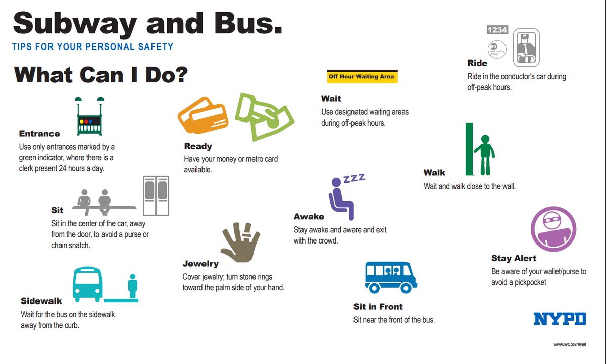 NYPD101Pct's tweet image. The 101 Precinct reminds everyone to stay alert while waiting for or riding on buses and trains: secure belongings, stay alert, stand back from platform edge, and report any suspicious activity to transit personnel or call 911 immediately. 

#TransitSafety #CrimePrevention #NYPD