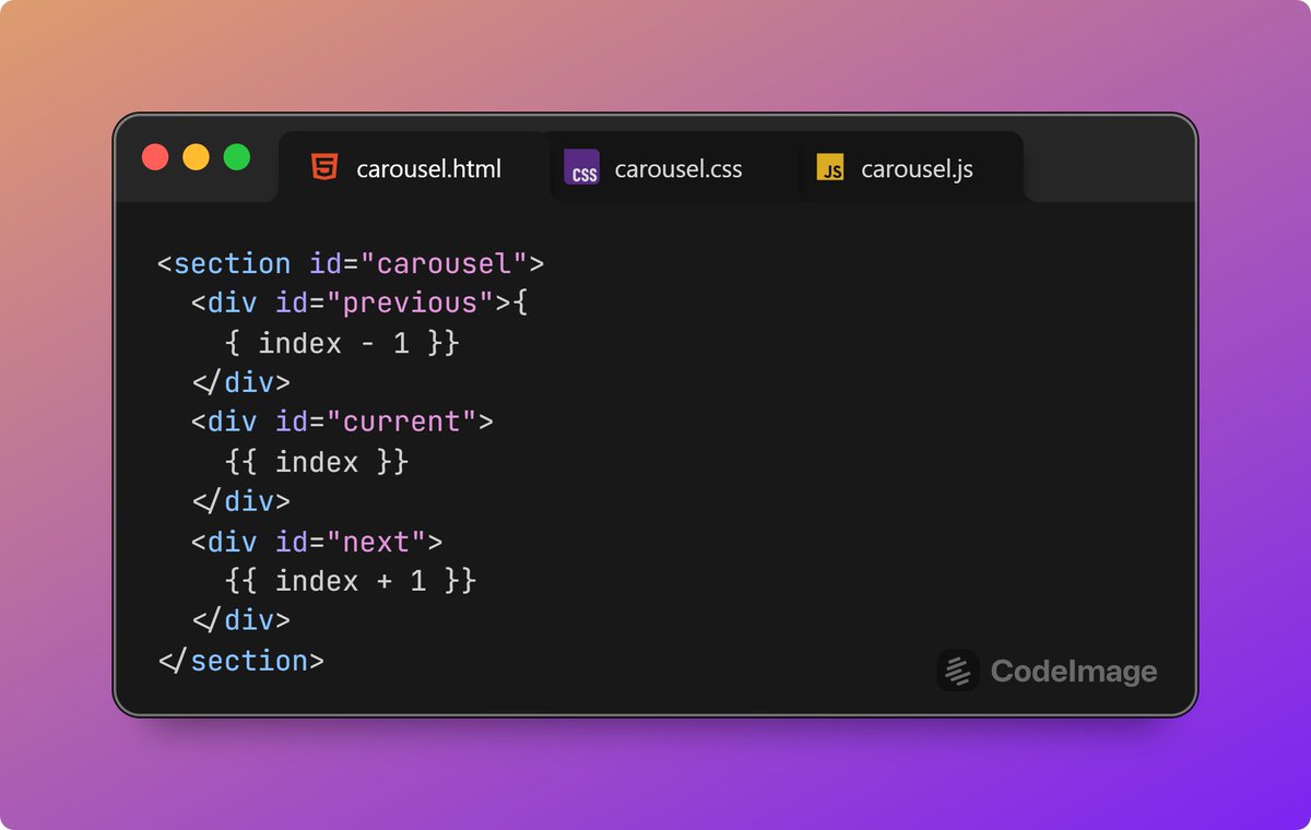 Waterplea's tweet image. You only need 10 lines of each (#JavaScript, #HTML, #CSS) to make a fully functioning looped carousel. Check out live demo (as usual, some iOS nonsense had to be handled separately though):
codepen.io/waterplea/pen/…