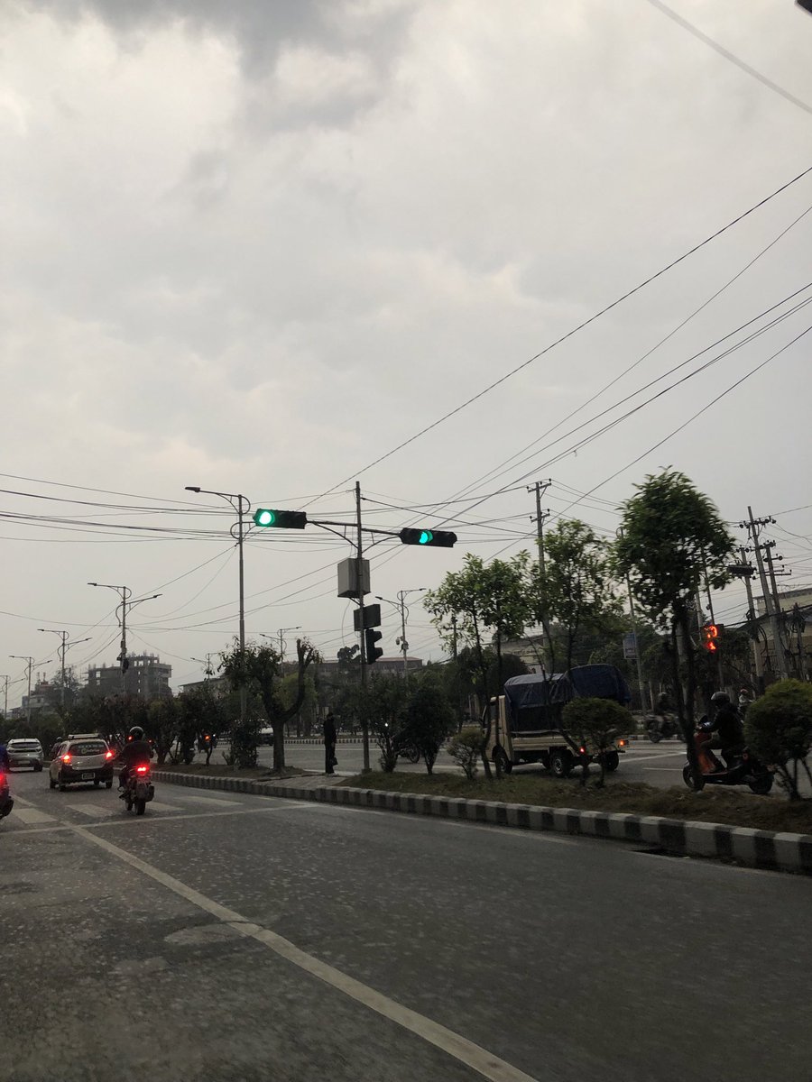 ashhhksh's tweet photo. Passing the green light feels like a success in kathmandu fr. https://t.co/ffcq6Zw8lL