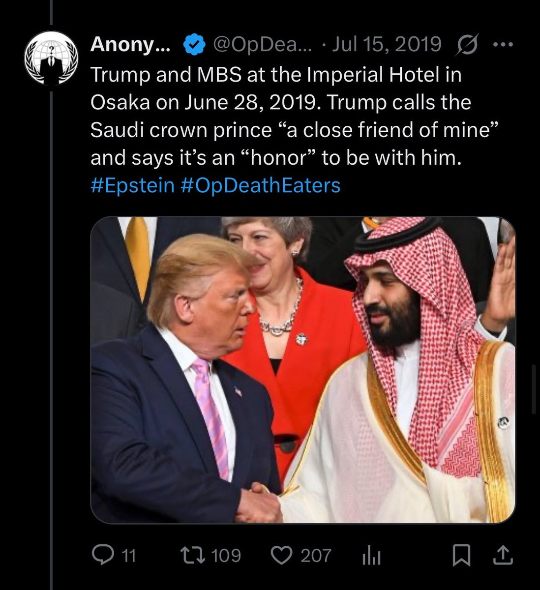 Anonymous tweet media