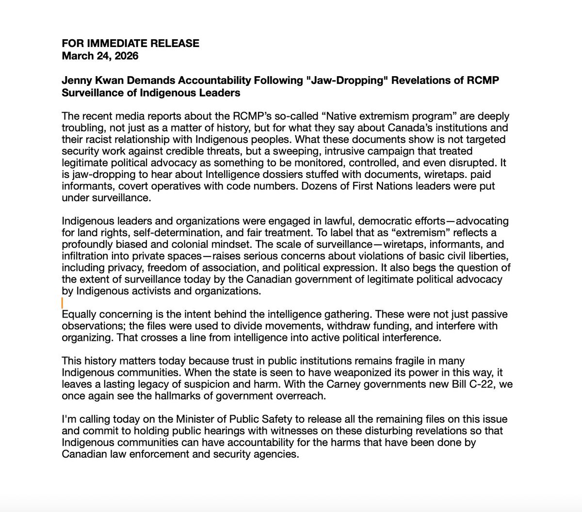 Jenny Kwan tweet media