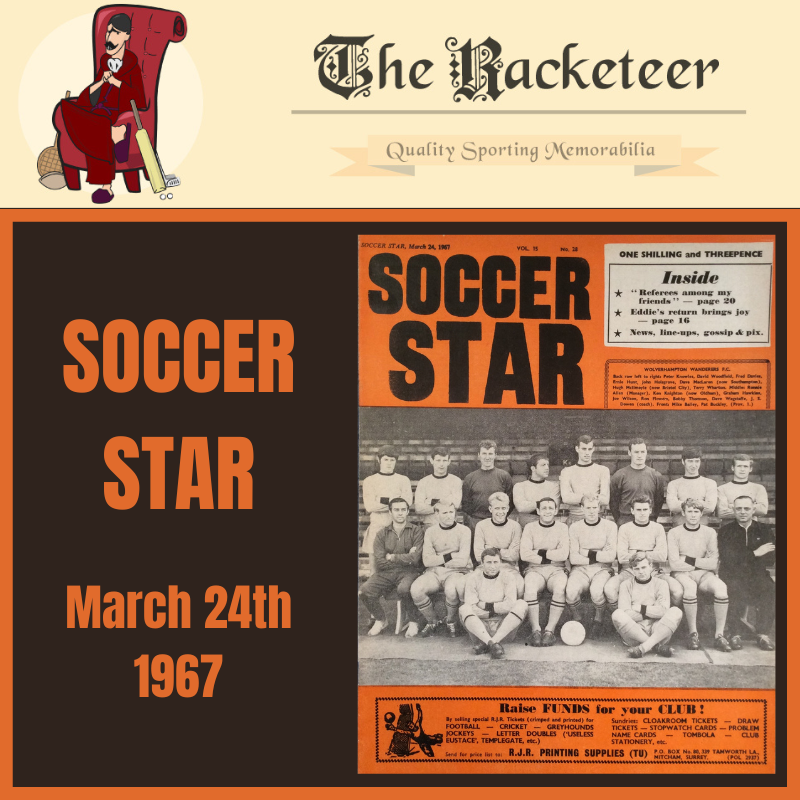 Theracketeer1's tweet image. #OnThisDay in 1967 and @Wolves were on the front cover of #soccerstar magazine

#football #Wolves @WolvesFPA #footballmemorabilia 

the-racketeer.co.uk/soccer-star-73…
