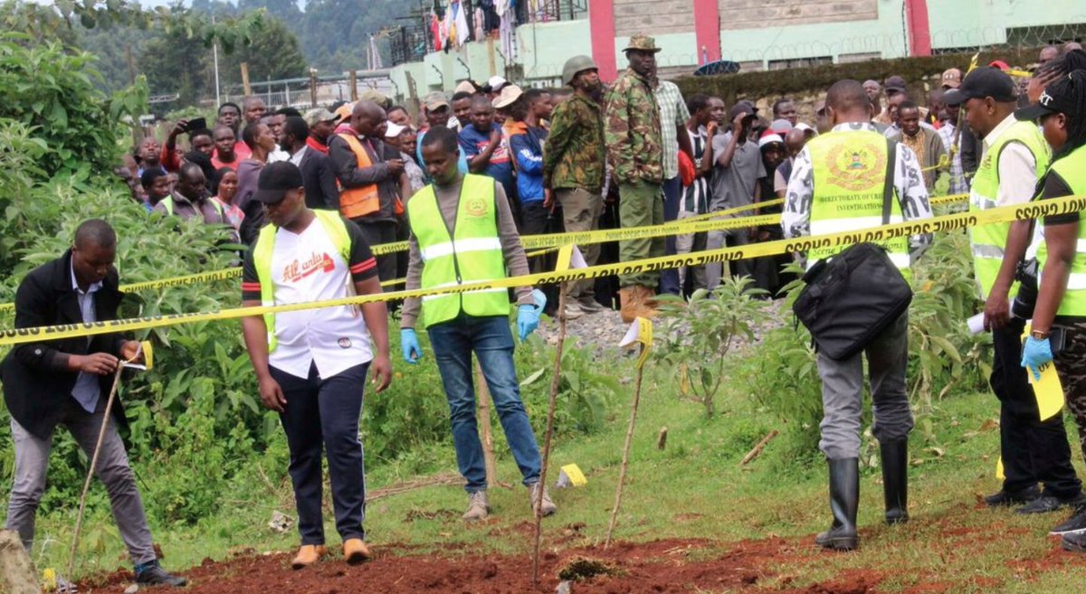 cgtnafrica's tweet photo. 32 bodies, including 25 babies, were exhumed from a mass grave in Kenya's Kericho county, authorities said on Tuesday. Detectives also found mutilated body parts from the site. Autopsies have been scheduled to begin on Wednesday to ascertain the causes of the deaths. (📸: Nation Media Group)