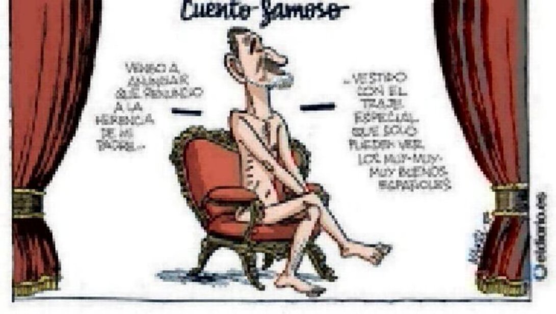 Maga020566's tweet photo. Cuento famoso del siglo XXI:
El rey que dijo renunciar a la herencia de su padre…
pero al final lo único que renunció fue a la vergüenza.  España viendo el espectáculo: 🍿👀
#AcabarLaMonarquíaYa❤️💛💜 https://t.co/l12ZwVsxqX