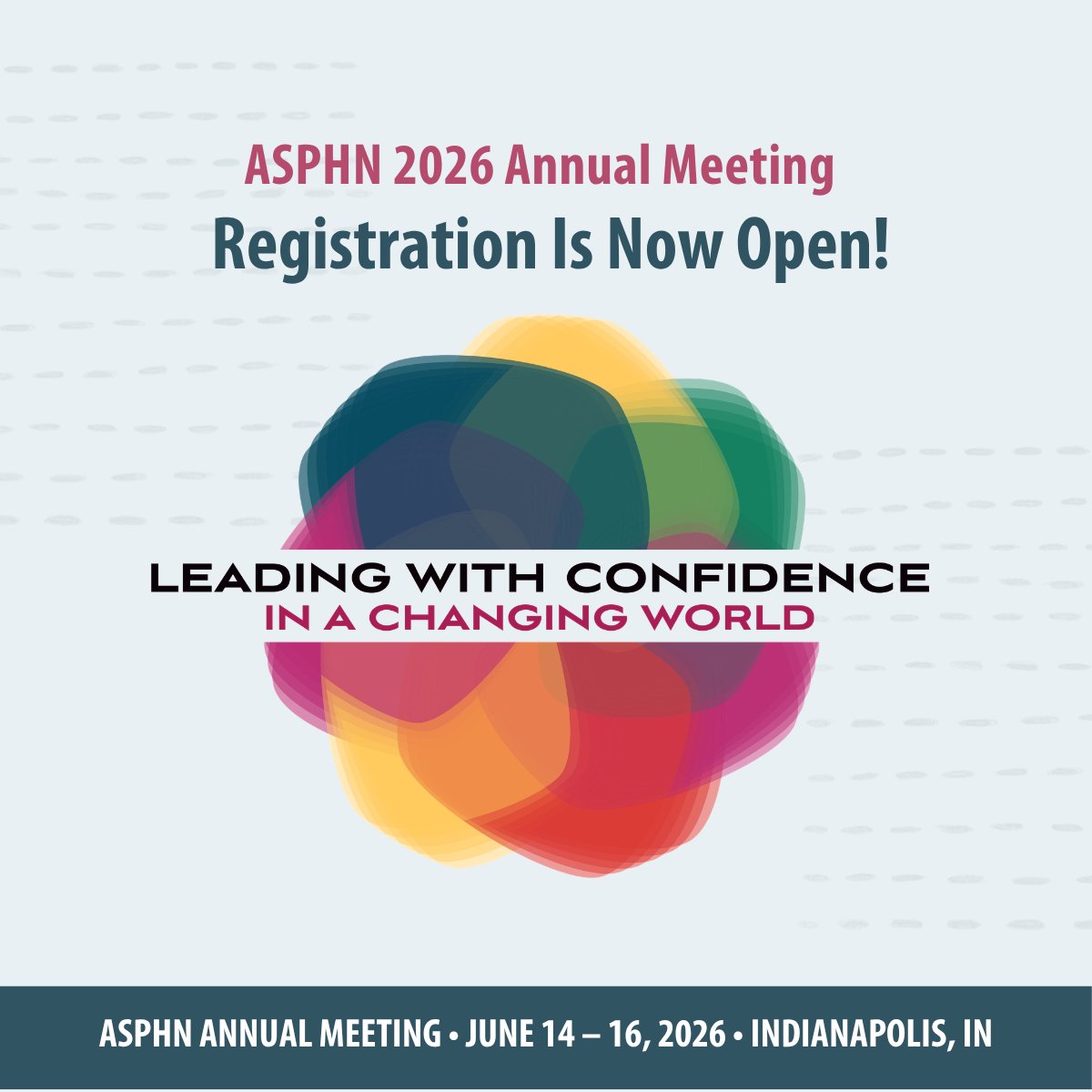 ASPHN1's tweet photo. Registration is now open for #ASPHN2026! Join us in Indianapolis as we strengthen our leadership, sharpen our skills, and connect with the best practitioners in the country.

Federal per diem hotel rate ($133/night + tax) available until May 21.

Register: https://t.co/UUedIlGfr2 https://t.co/cIMBGeSGhB