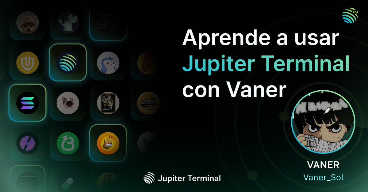 JUPspanish's tweet photo. 📚 Aprende con Jupiter en Español

Mañana traemos a un maestro del trading @Vaner_Sol  nos enseñará a utilizar y sacarle todo el jugo a @jup_terminal 🎓🎯

La plataforma pro de @JupiterExchange donde puedes descubrir, analizar y tradear cada token de Solana con la mejor protección anti-MEV y fees 10x más bajos que otras plataformas.

Empezamos a soltar clips mañana 🎬👇