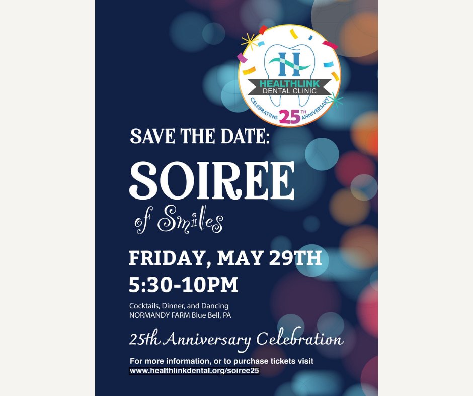 HealthLink1's tweet photo. Save the Date: Soirée of Smiles – Celebrating 25 Years of HealthLink - https://t.co/QRjGoXfnIu https://t.co/oZI1kvIEfd