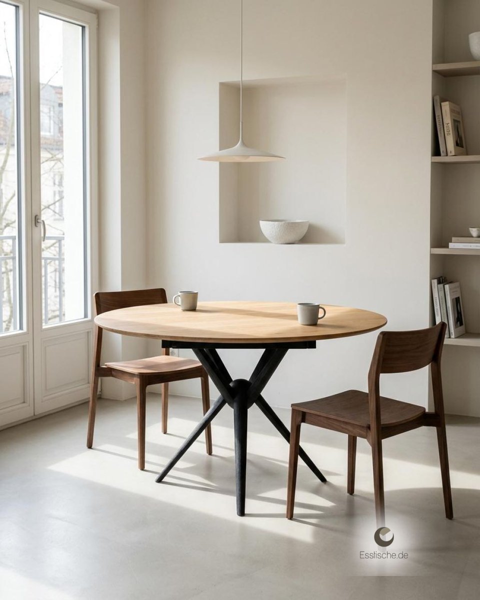 esstischede's tweet image. Gendt2: Runder Massivholz-Esstisch aus Eiche mit Knoten-Gestell. Bringt Frische &amp;amp; Leichtigkeit für Frühlingsmomente! Deko: Tulpen, Magnolien, Narzissen? #Frühlingsgefühle #MassivholzEsstisch #DesignMöbel tinyurl.com/27sqym5a