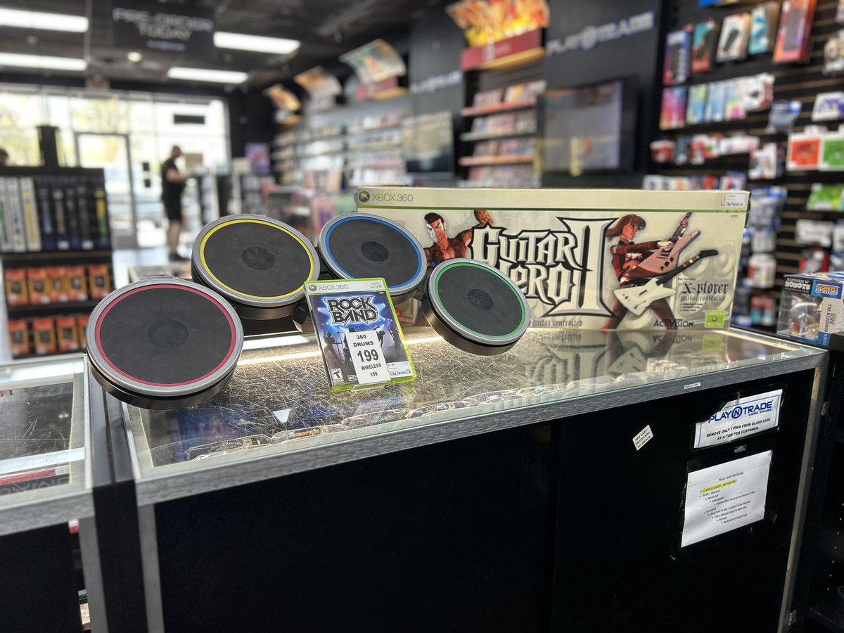 PNTMurf's tweet photo. We’ve got several guitar hero and rock band instruments in stock! https://t.co/NbYKiQlrHi