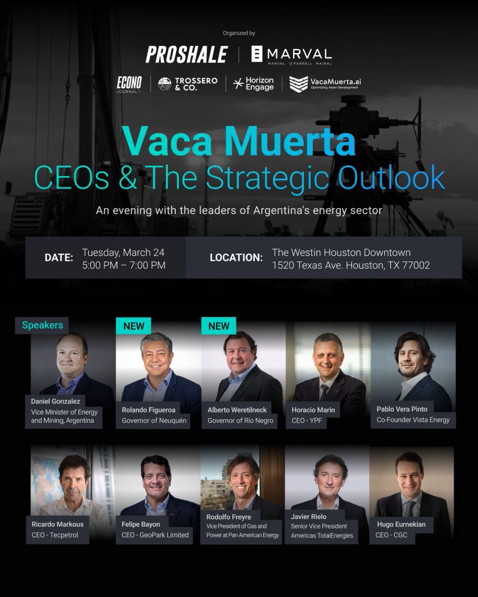 LA MIRADA DEL MUNDO PUESTA EN NEUQUÉN

Desde Houston, junto a <a href="/WeretilneckOK/">Alberto Weretilneck</a> y a CEOs y directivos de empresas líderes del sector que operan en nuestra provincia, expondremos el trabajo que venimos llevando adelante en Neuquén y la Norpatagonia ante inversores y representantes de