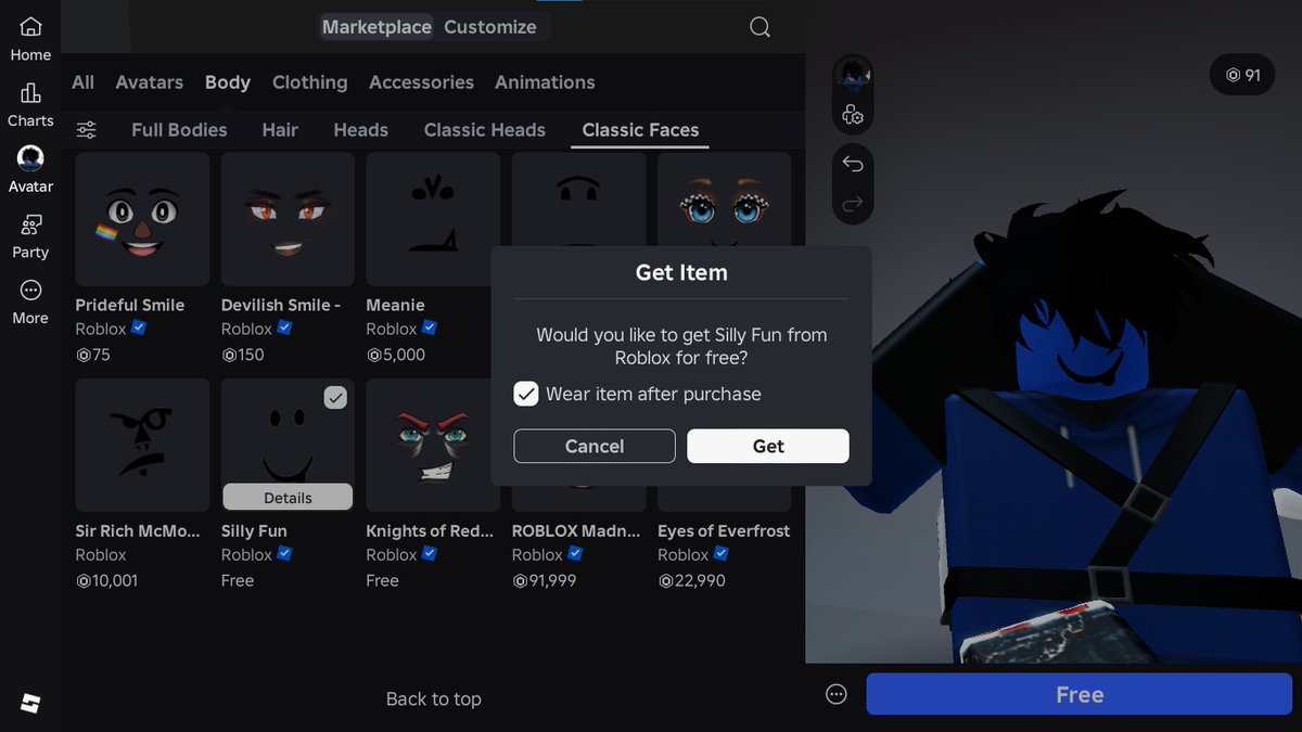 <a href="/Roblox/">Roblox</a>  really did remove the classic faces today.