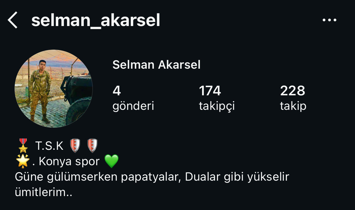 SoyluSami's tweet photo. Konyalı şehidimiz Selman Akarsel’in profil açıklaması, Şehit Muhsin Başkanımızın kaleminden yazılmış mısralar.. 
Muhsin Başkan’ın vefat yıl dönümünde 25 Mart’ta toprağa vereceğiz. 
Rabbim sizleri komşu eylesin inşallah. https://t.co/8Xi4ayOVsV