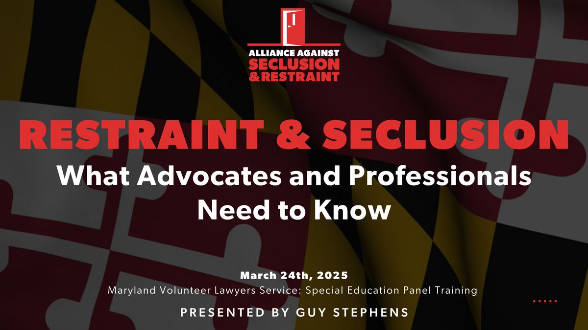 The Alliance Against Seclusion and Restraint tweet media