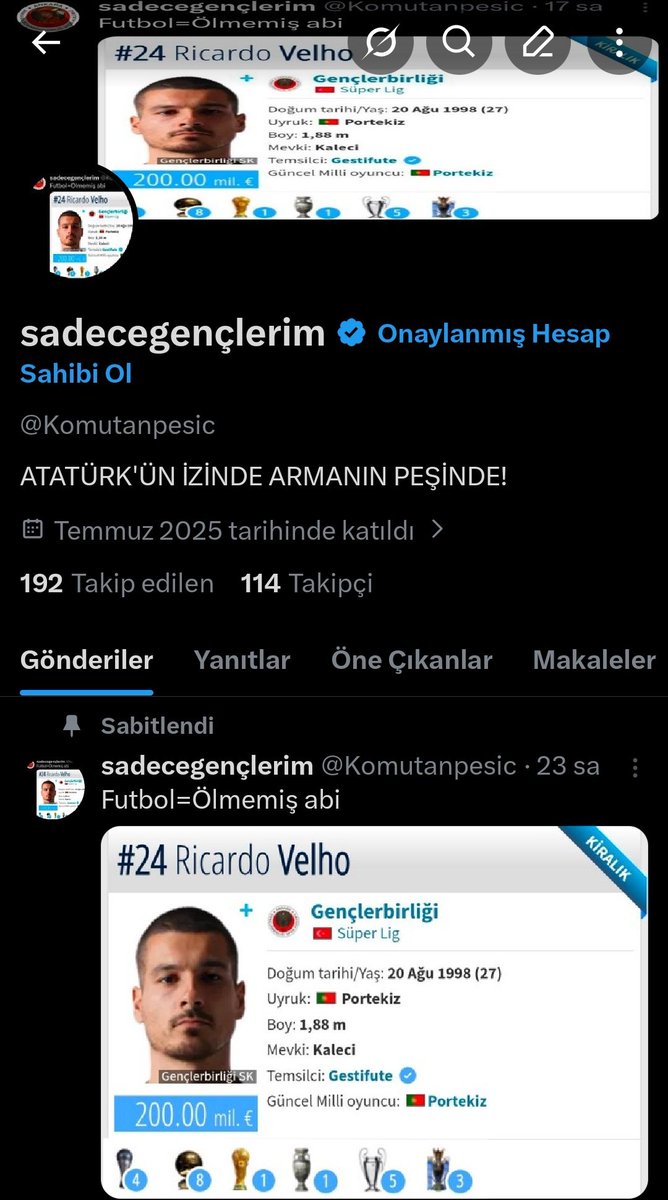 Mário Ricardo da Silva Velho vekili tweet media