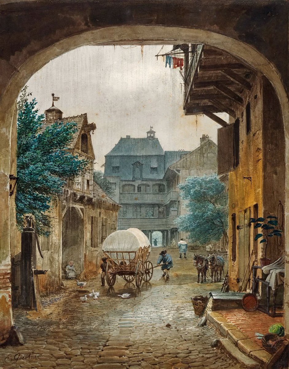 arte_angela's tweet photo. EDUARD GAERTNER
Pintor Alemán
1801-1877
Museo Metropolitano de Arte
Acuarela s/ Grafito - 27,7x21,7 cm
"Vista del Patio de una Posada en Colmar" https://t.co/IxSs4ASG1D